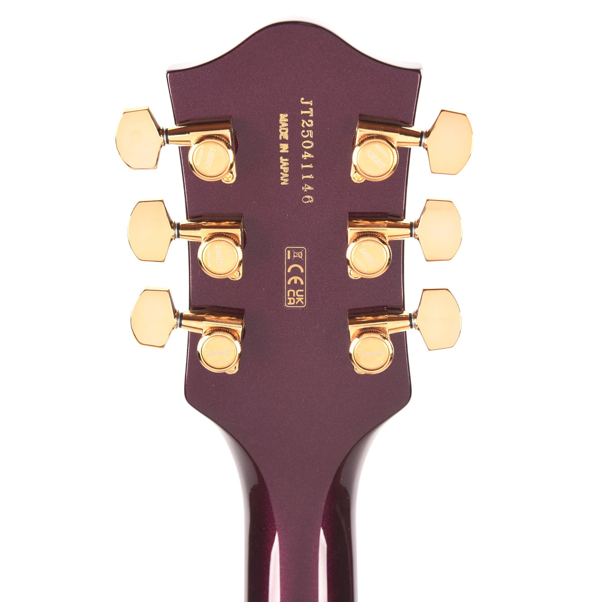Gretsch Broadkaster Jr. LX Center Block with String-Thru Bigsby and Gold Hardware Blackberry - View 7 | MusicMarket