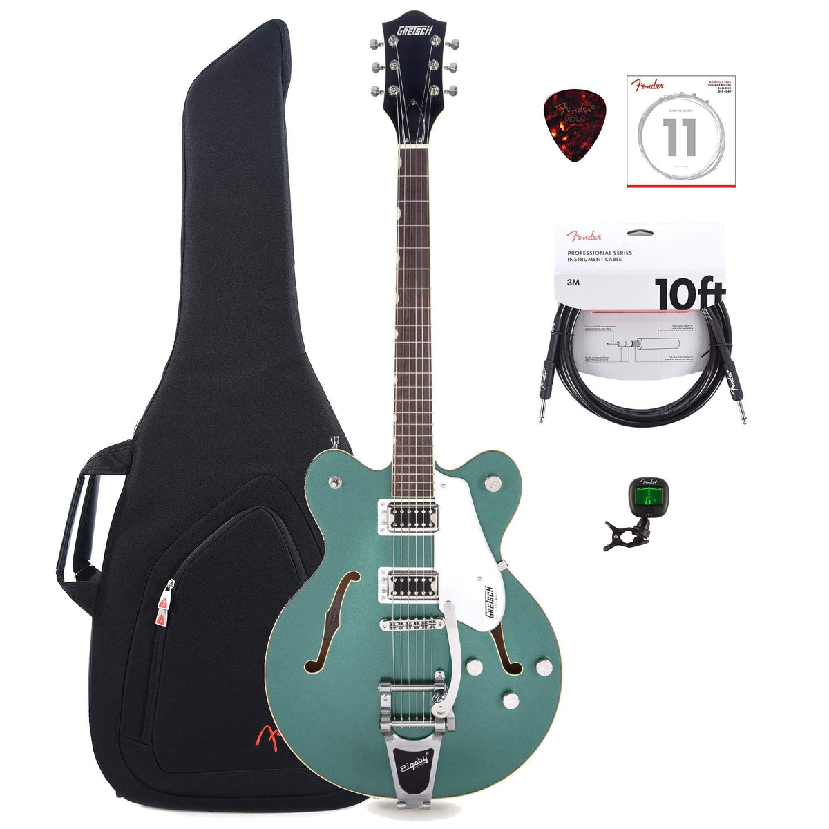 Gretsch G5622T Electromatic Center Block Double-Cut Georgia Green w/Bigsby w/Gig Bag, Tuner, (1) Cable, Picks and