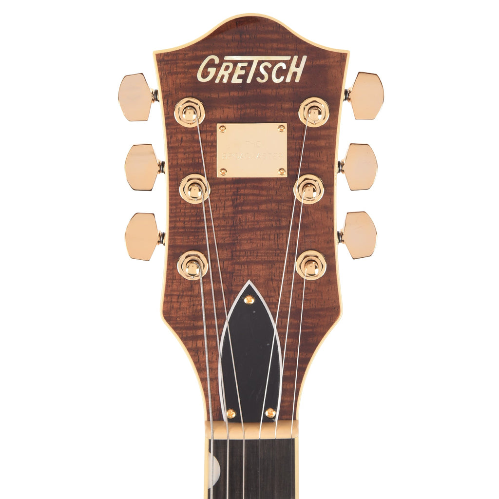 Gretsch Broadkaster Jr. LX Figured Center Block Caramel Dawn Gold Hardware w/String-Thru Bigsby - View 6 | MusicMarket