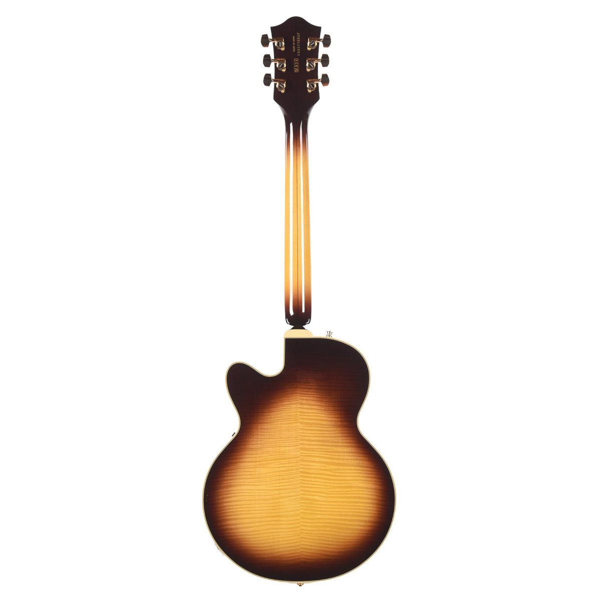 Gretsch Broadkaster Jr. LX Figured Center Block Caramel Dawn Gold Hardware w/String-Thru Bigsby - View 5 | MusicMarket