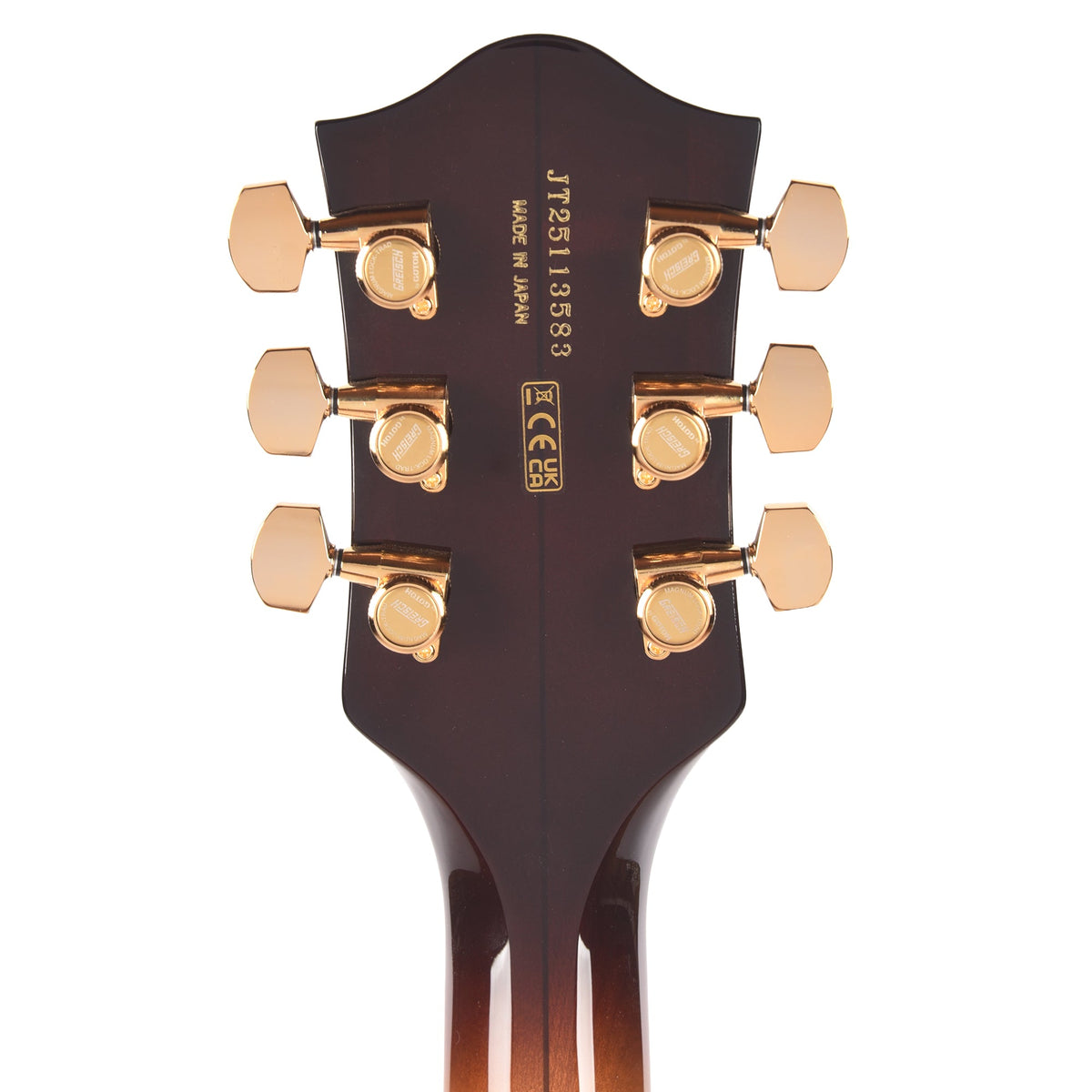 Gretsch Broadkaster Jr. LX Figured Center Block Caramel Dawn Gold Hardware w/String-Thru Bigsby - View 7 | MusicMarket