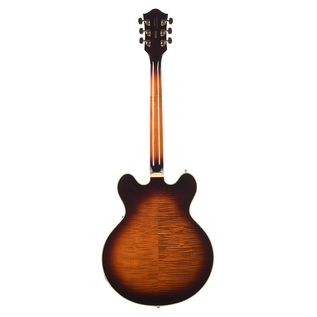 Gretsch Broadkaster LX Figured Center Block Havana Burst Gold Hardware w/String-Thru Bigsby - View 5 | MusicMarket