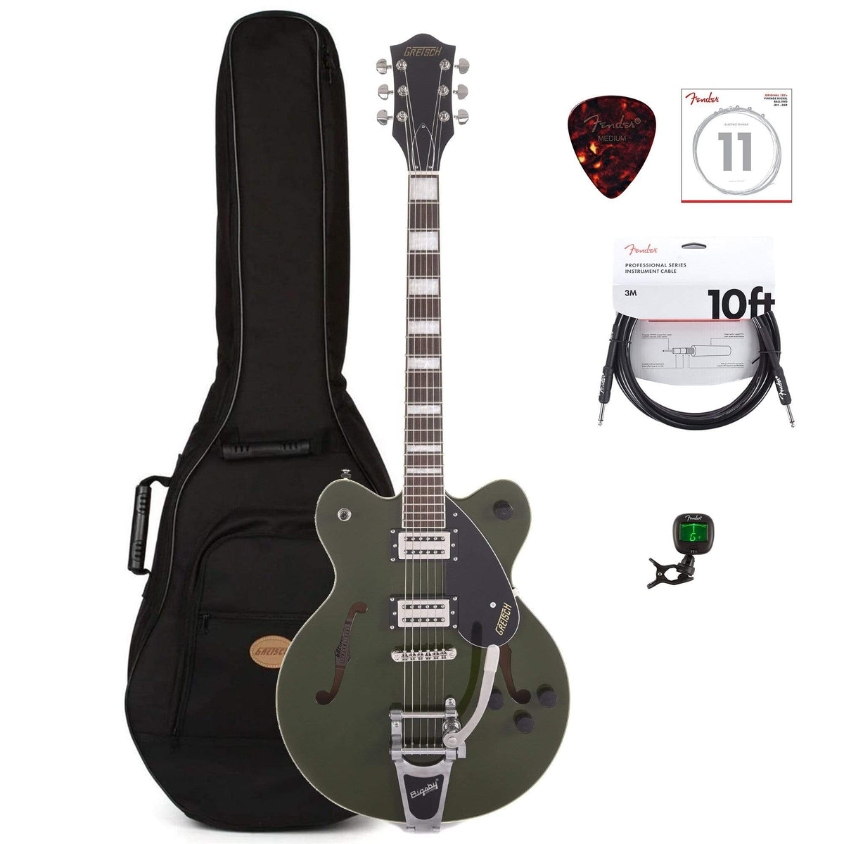 Gretsch G2622T Streamliner Center Block Torino Green w/Bigsby & Broad'Tron Pickups w/Gig Bag, Tuner, (1) Cable,
