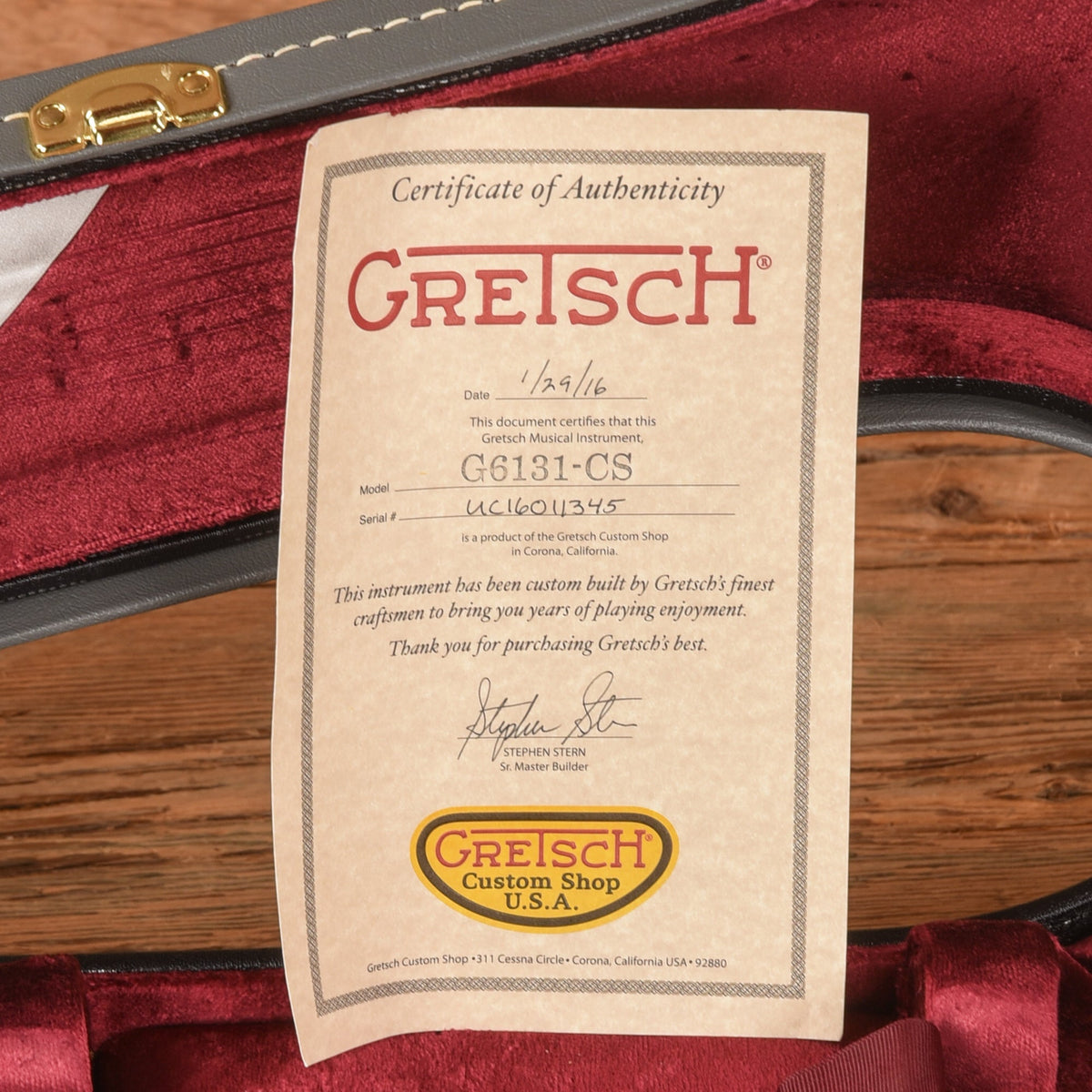 Gretsch Custom Shop G6131 Jet Firebird NOS Master Built by Stephen Stern Firebird Red 2016 - View 10 | MusicMarket