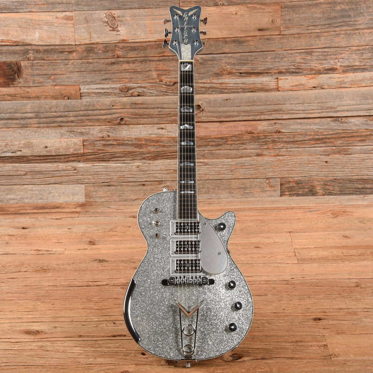 Gretsch Custom Shop Stephen Stern G6134CS Penguin Silver Sparkle 2018 - View 4 | MusicMarket