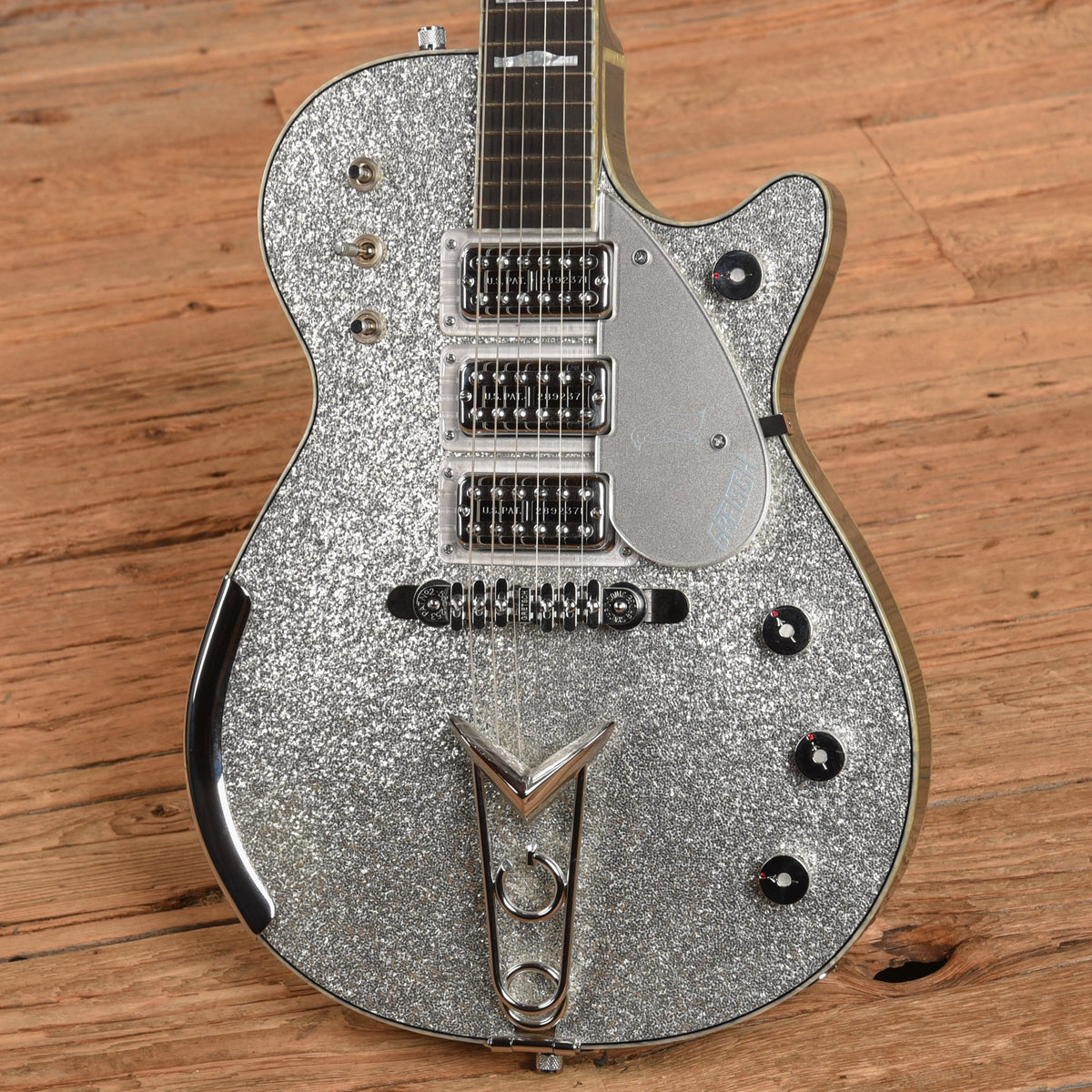 Gretsch Custom Shop Stephen Stern G6134CS Penguin Silver Sparkle 2018 - View 2 | MusicMarket