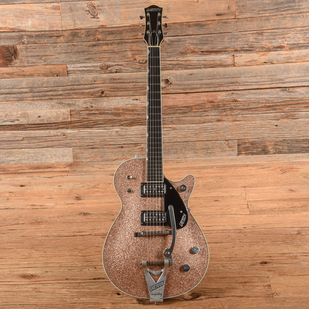 Gretsch Custom Shop Stephen Stern Masterbuilt G6128-CS Duo Jet Relic Champagne Sparkle 2013 - View 4 | MusicMarket