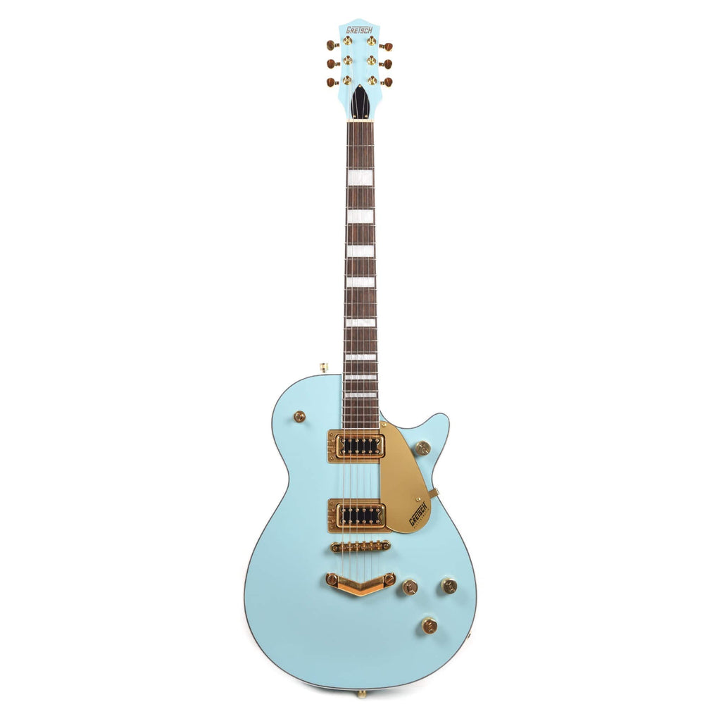 Gretsch G5230 Electromatic Jet FT Daphne Blue w/Gold Hardware - View 4 | MusicMarket