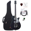 Gretsch G5230T Electromatic Jet FT Black w/Gig Bag, Tuner, (1) Cable, Picks and Strings Bundle - MusicMarket