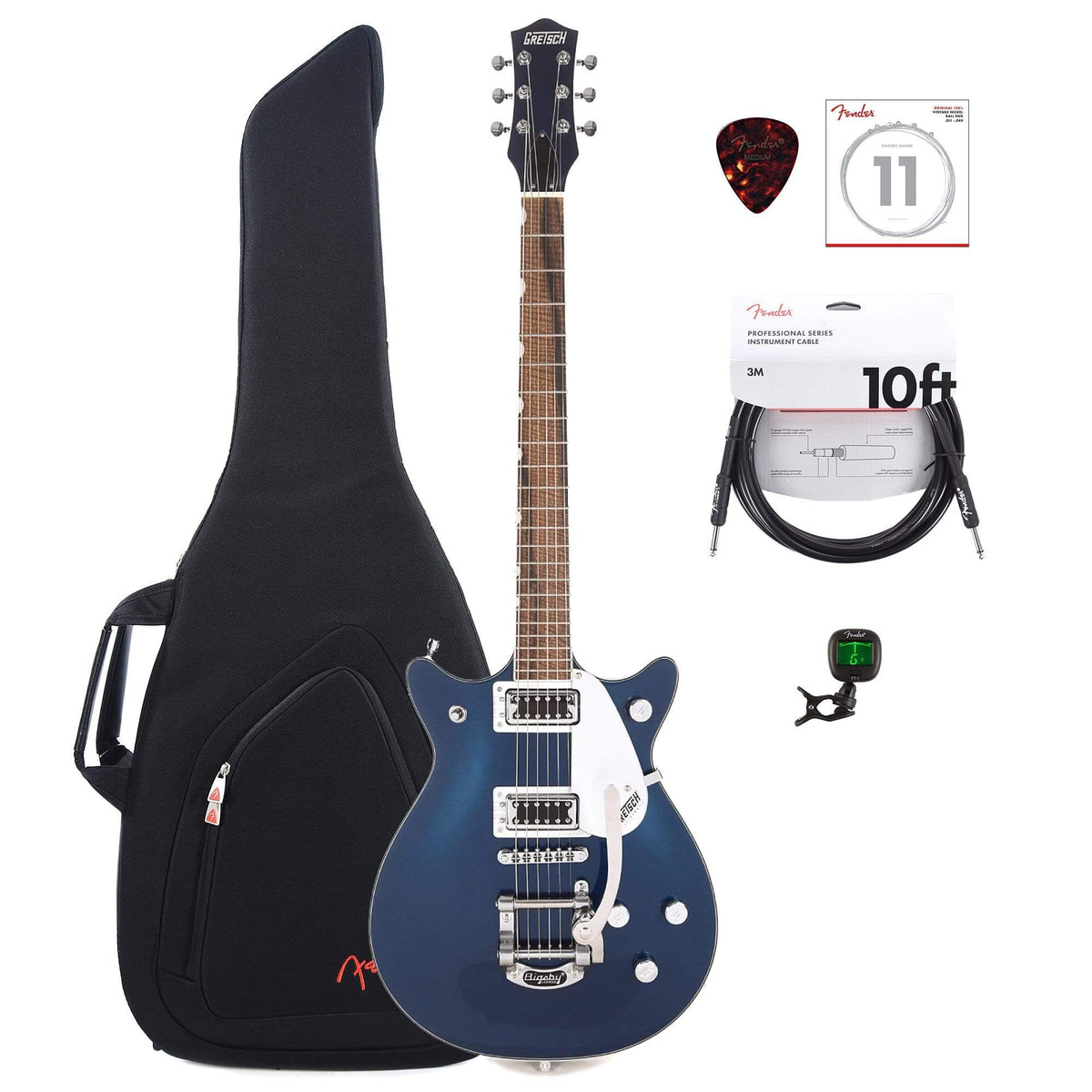 Gretsch G5232T Electromatic Double Jet FT Midnight Sapphire w/Bigsby w/Gig Bag, Tuner, (1) Cable, Picks and