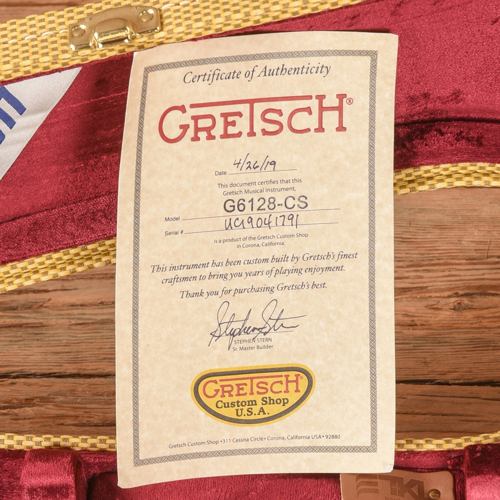 Gretsch Custom Shop Stephen Stern Masterbuilt 6128-CS Black 2019 - Zac Brown - View 10 | MusicMarket