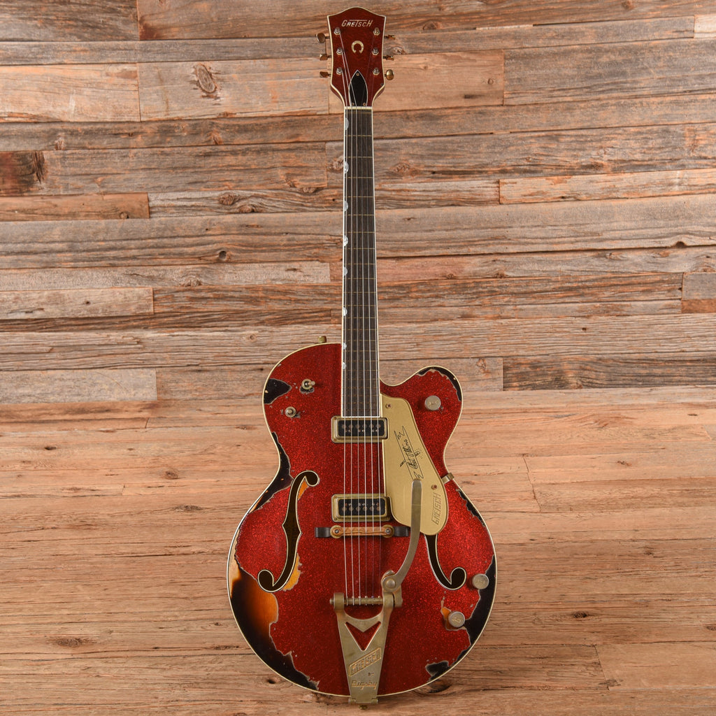 Gretsch Custom Shop Stephen Stern Masterbuilt G6120-CST Red Sparkle Over Sunburst 2021 - Zac Brown - View 4 |