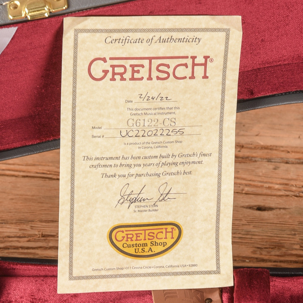 Gretsch Custom Shop Stephen Stern Masterbuilt G6122-CS Figured Mahogany 2022 - Zac Brown - View 10 | MusicMarket