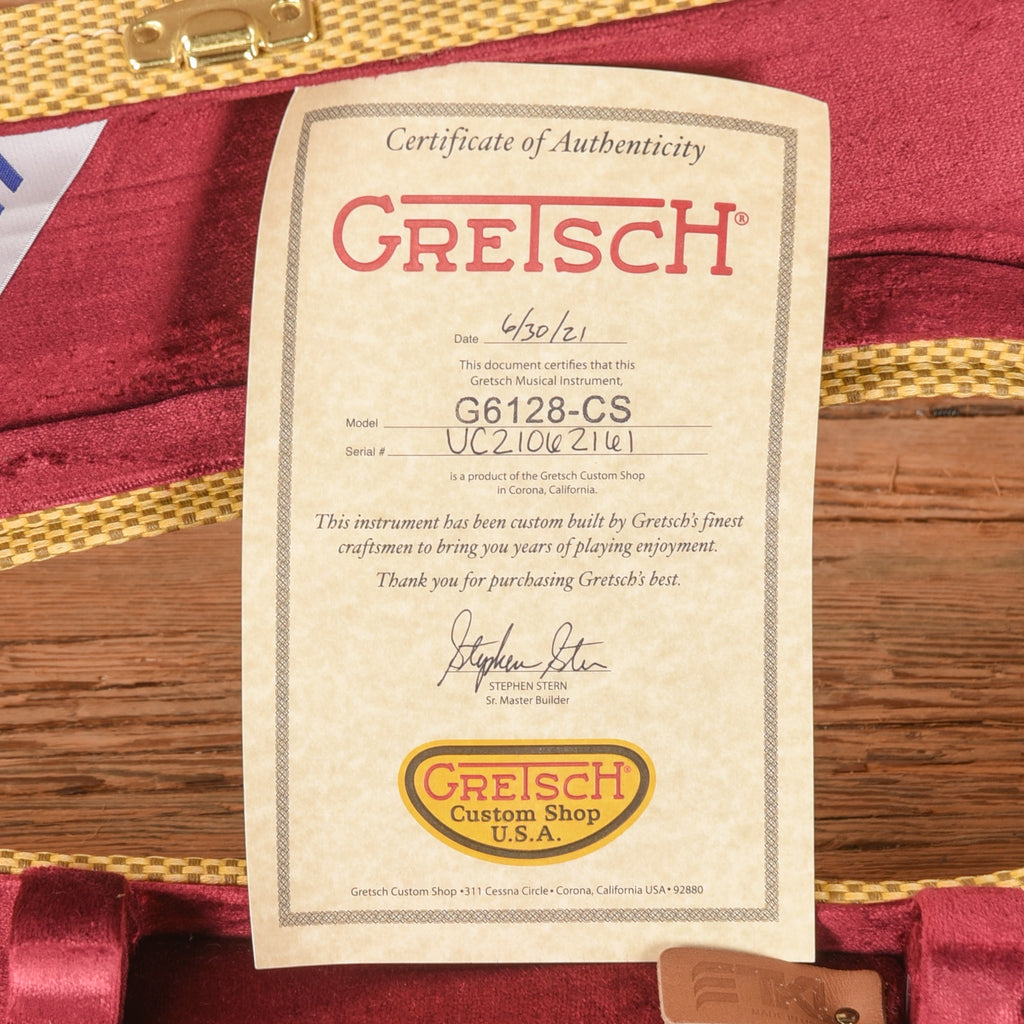 Gretsch Custom Shop Stephen Stern Masterbuilt G6128-CS Duo-Jet White 2021 - Zac Brown - View 10 | MusicMarket