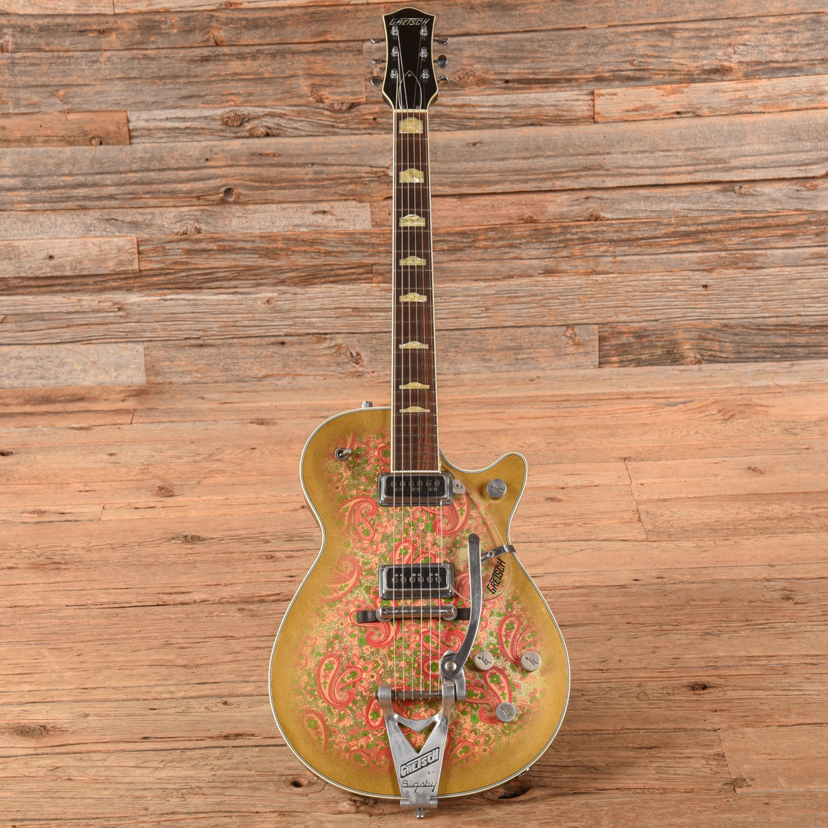 Gretsch Custom Shop Stephen Stern Masterbuilt G6128 Custom Shop Gold Paisley 2018 - Zac Brown - View 4 | MusicMarket