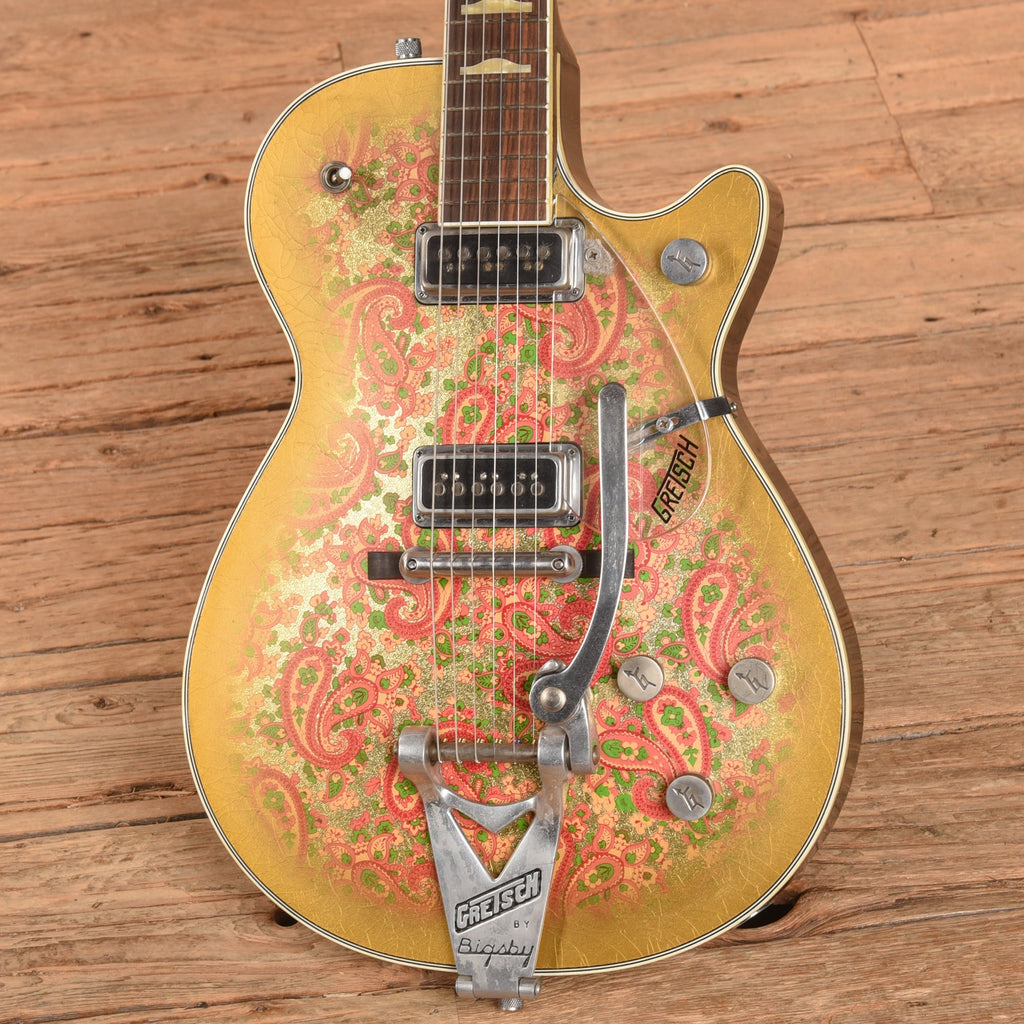 Gretsch Custom Shop Stephen Stern Masterbuilt G6128 Custom Shop Gold Paisley 2018 - Zac Brown - View 2 | MusicMarket
