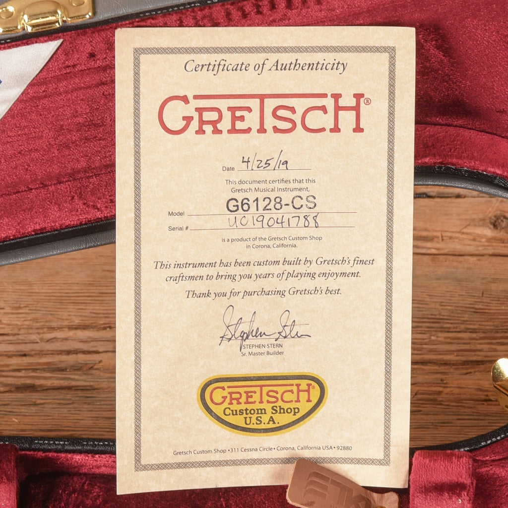 Gretsch Custom Shop Stephen Stern Masterbuilt G6128 Custom Shop White 2019 - Zac Brown - View 10 | MusicMarket
