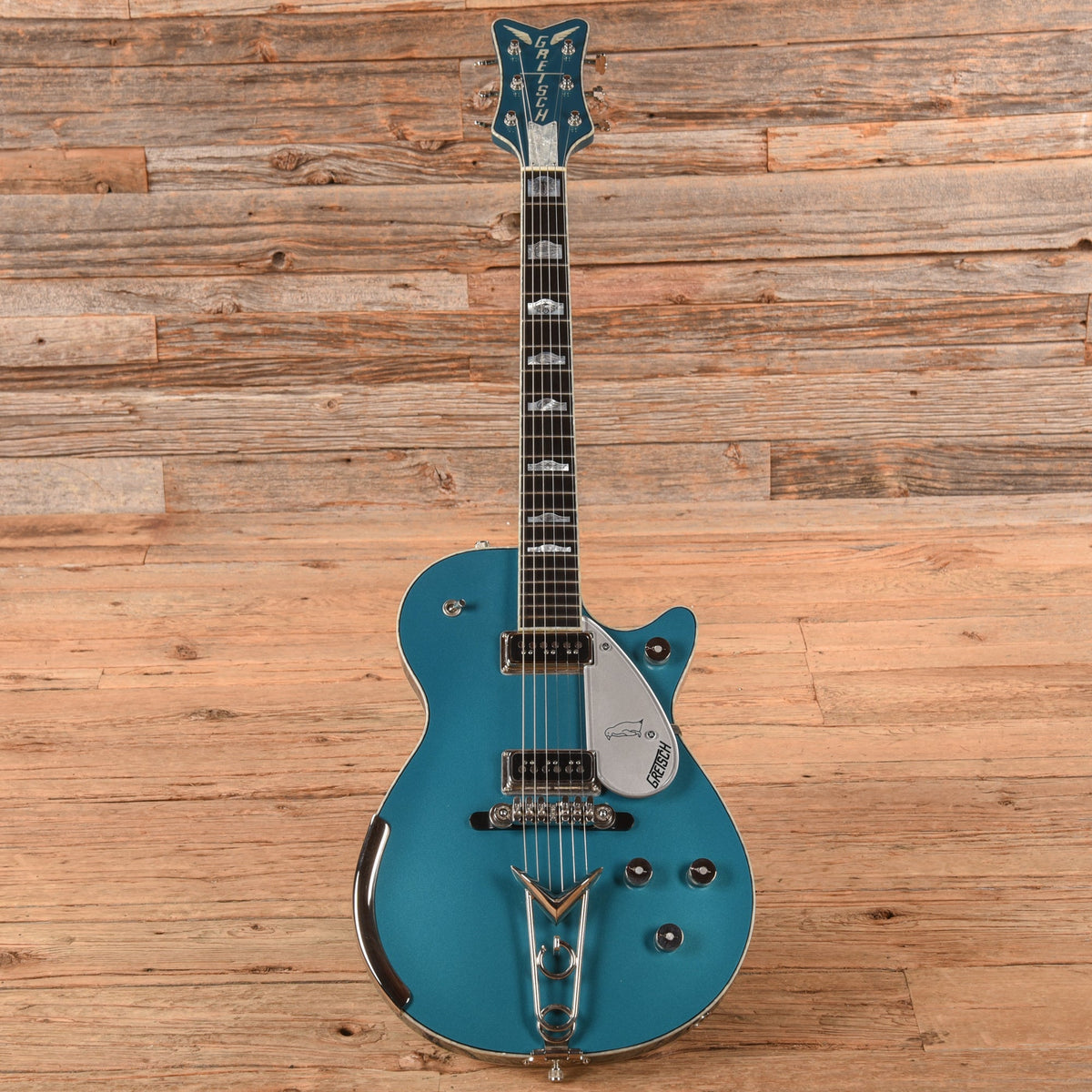 Gretsch Custom Shop Stephen Stern Masterbuilt G6134-CS Blue Sparkle 2019 - Zac Brown - View 4 | MusicMarket