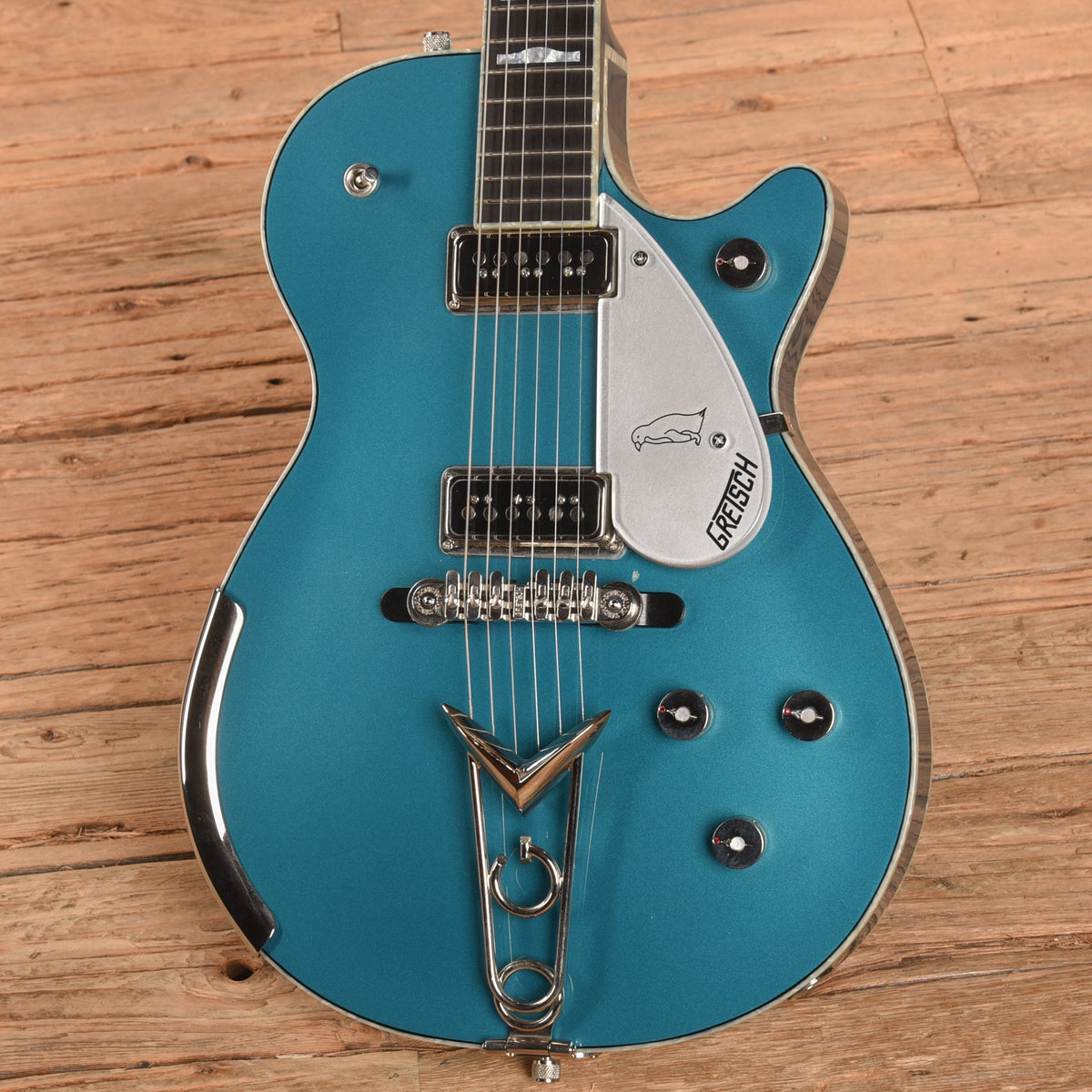 Gretsch Custom Shop Stephen Stern Masterbuilt G6134-CS Blue Sparkle 2019 - Zac Brown - View 2 | MusicMarket