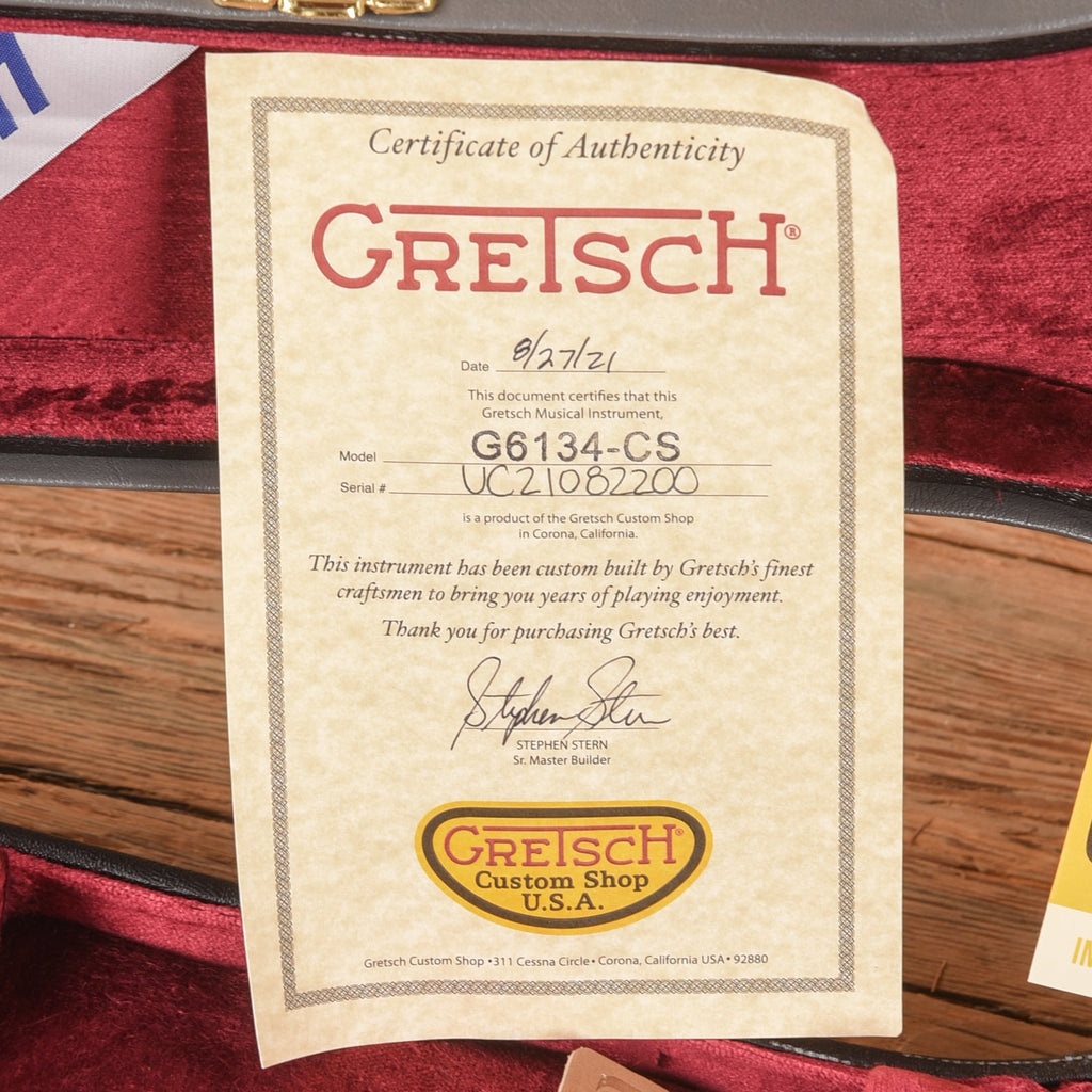 Gretsch Custom Shop Stephen Stern Masterbuilt G6134-CS Penguin Gold Sparkle 2021 - Zac Brown - View 10 | MusicMarket