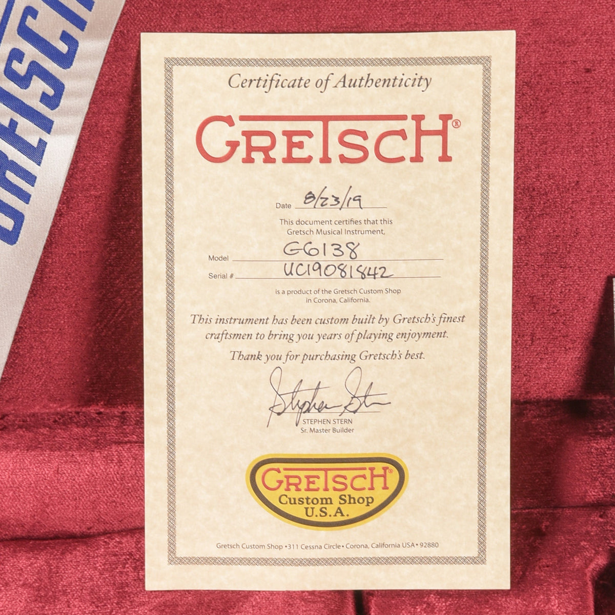 Gretsch Custom Shop Stephen Stern Masterbuilt G6138 Sunburst 2019 - Zac Brown - View 10 | MusicMarket
