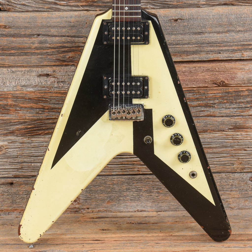 Hamer Vector Black and White Custom Finish 1980s - MusicMarket