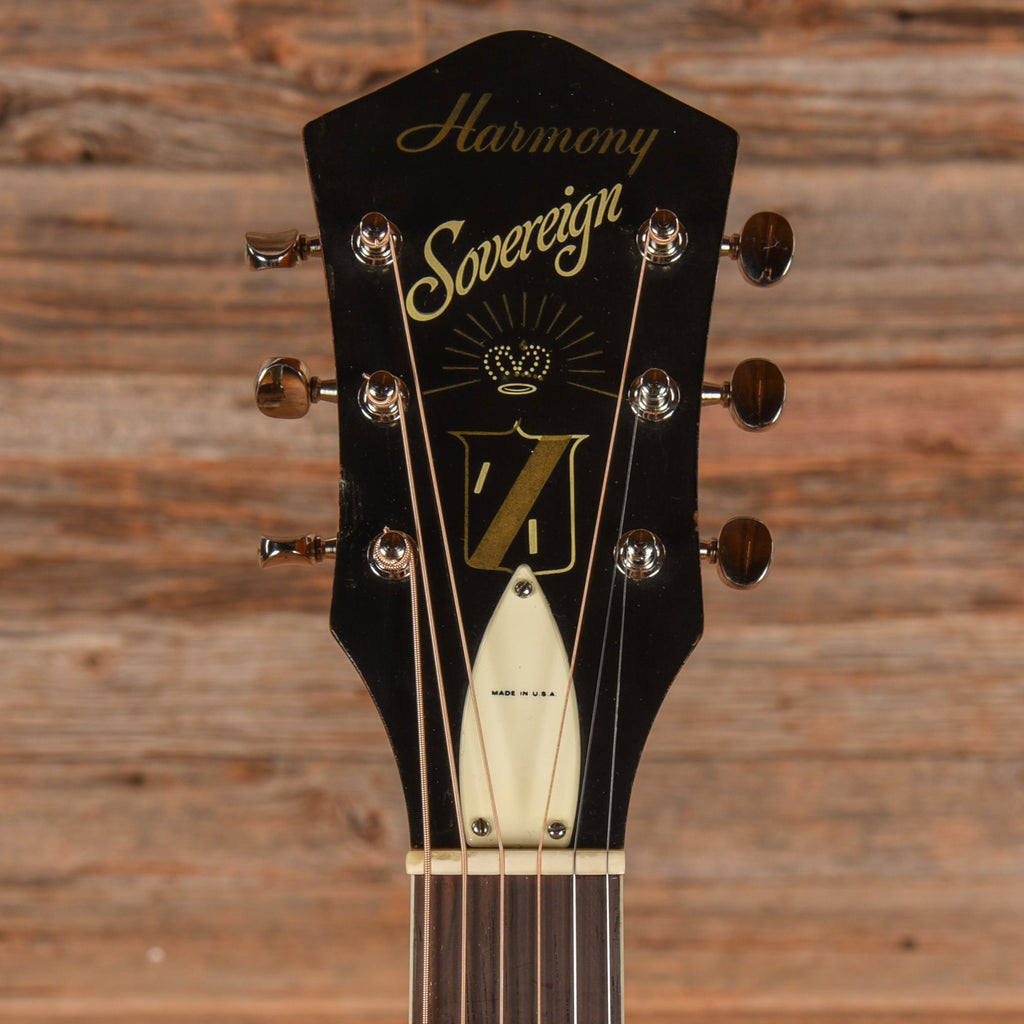 Harmony H1203 Sovereign X-Braced Conversion Natural 1960s - View 6 | MusicMarket