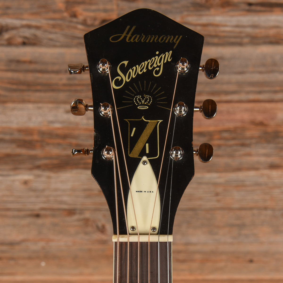 Harmony H1203 Sovereign X-Braced Conversion Natural 1960s - View 6 | MusicMarket