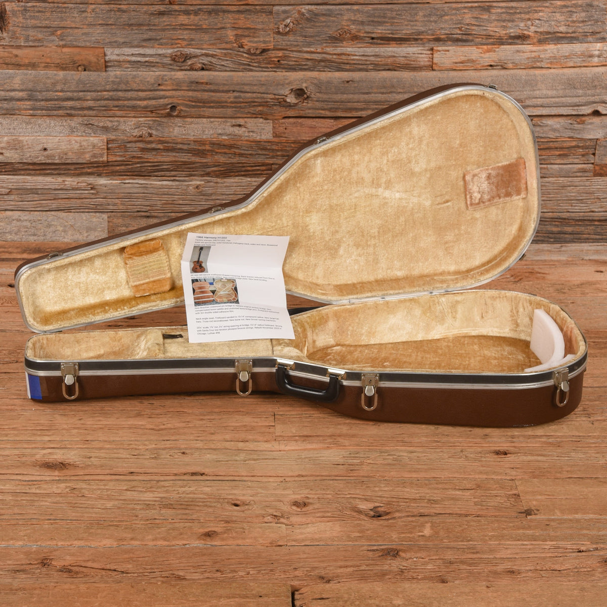 Harmony H1203 Sovereign X-Braced Conversion Natural 1960s - View 9 | MusicMarket