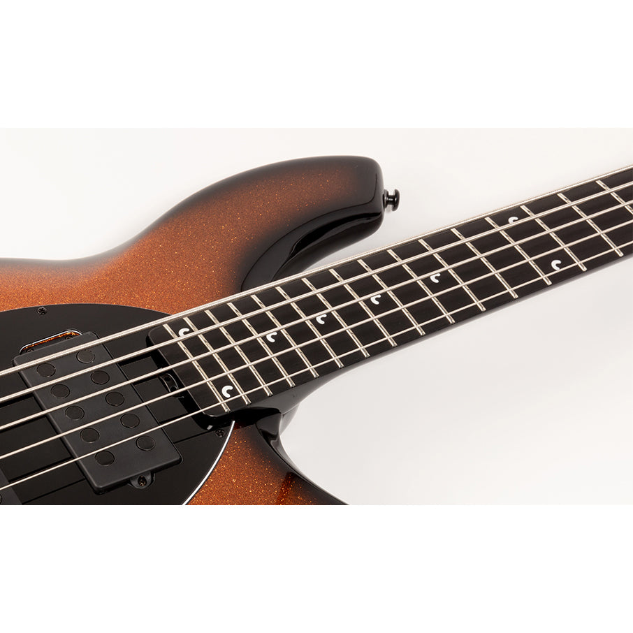 Ernie Ball Music Man Bongo 5 String Bass Guitar - Harvest Orange - View 4 | MusicMarket