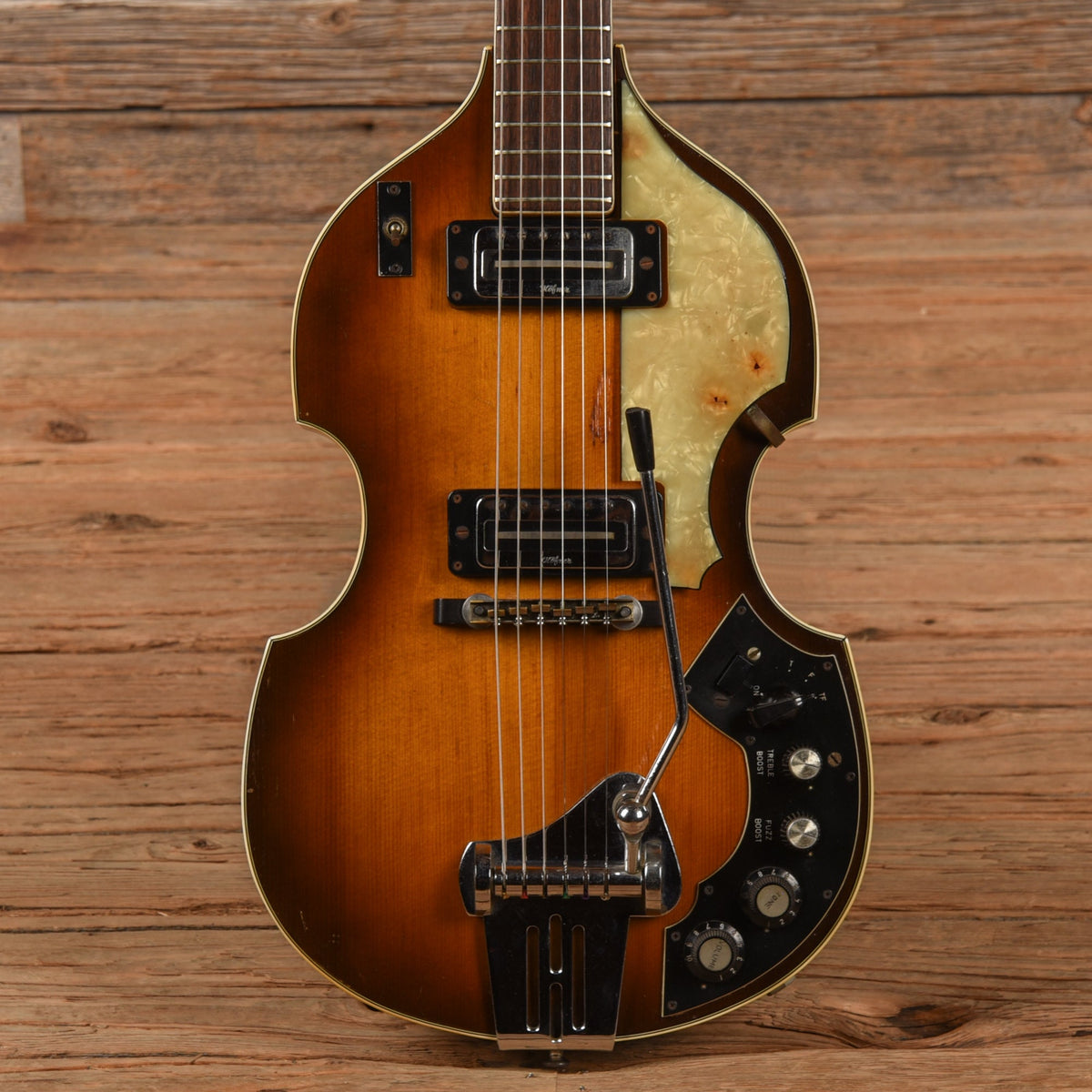 Hofner Beatle Electric Model 459VTZ (built in fuzz) Sunburst 1967 - MusicMarket