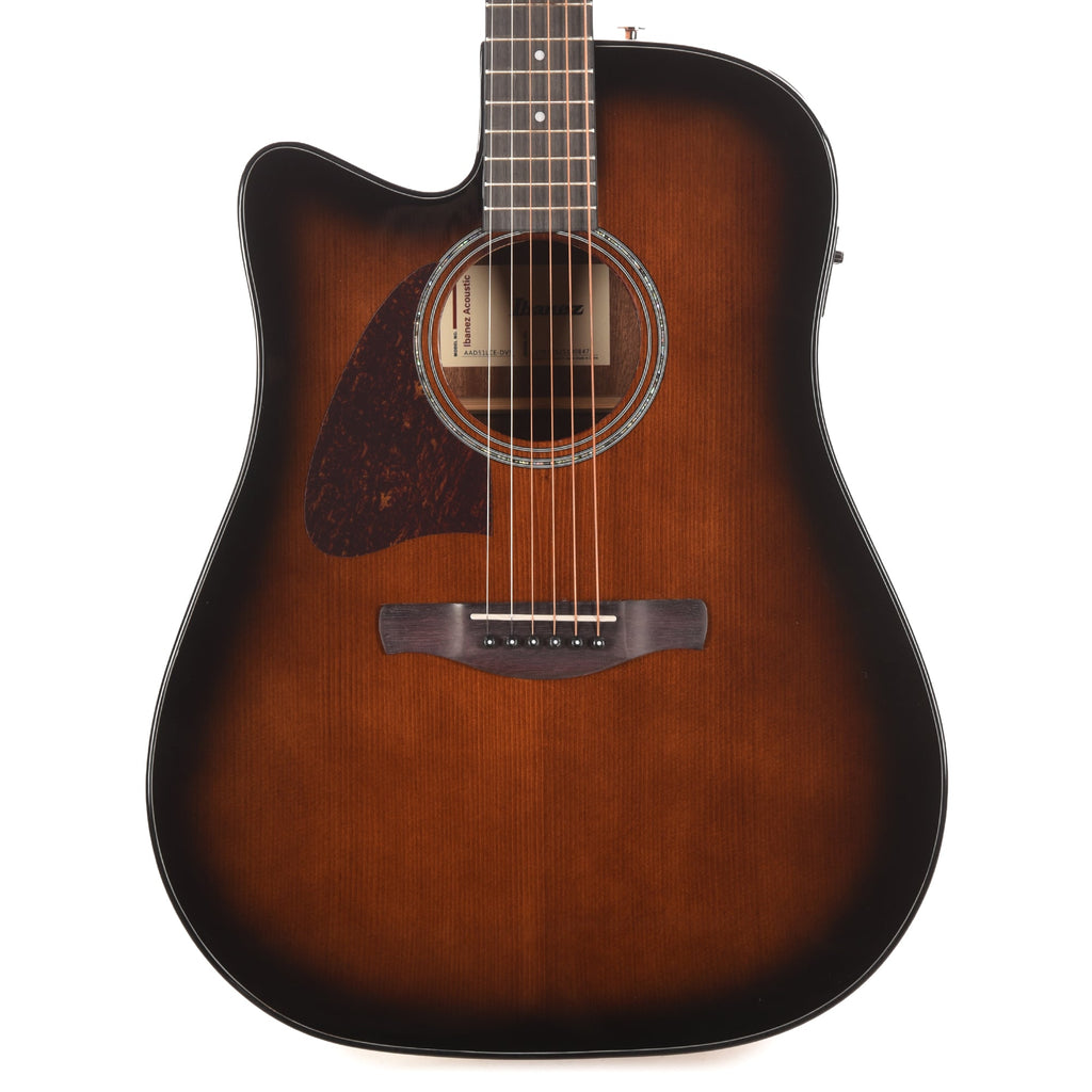 Ibanez AAD51LCEDVS Grand Dreadnought Acoustic-Electric Guitar Dark Violin Sunburst High Gloss Left-Handed - View 2