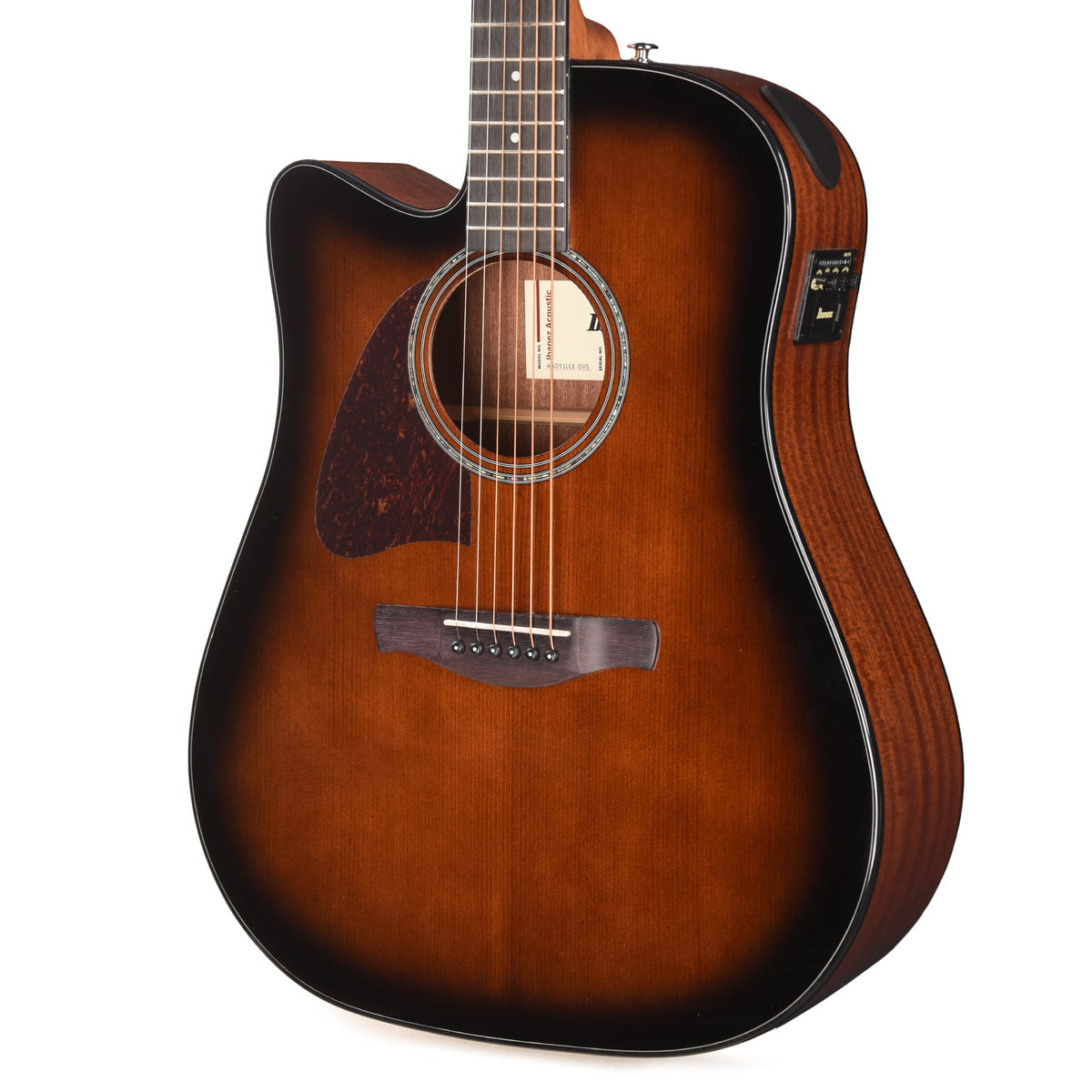 Ibanez AAD51LCEDVS Grand Dreadnought Acoustic-Electric Guitar Dark Violin Sunburst High Gloss Left-Handed - MusicMarket