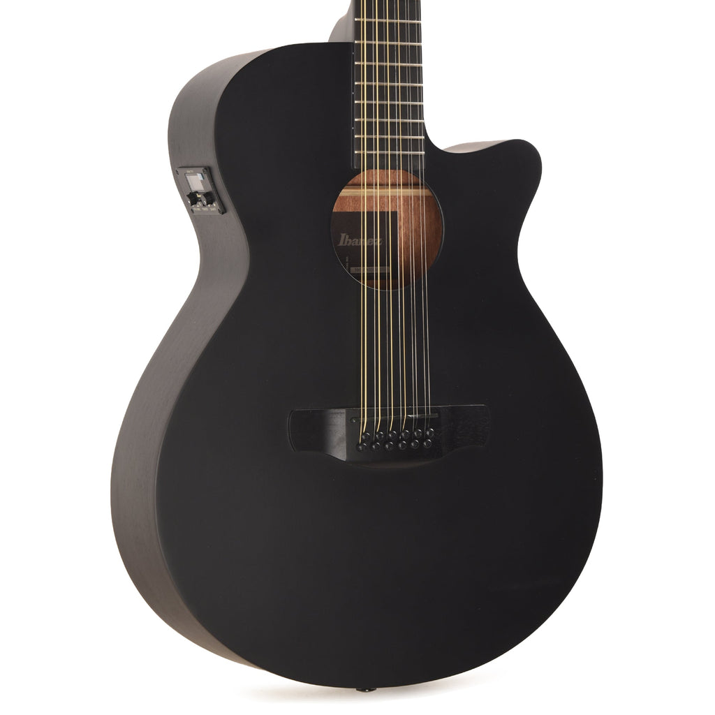 Ibanez AEG1221BOT AEG 12-String Acoustic-Electric Guitar Black Out - MusicMarket