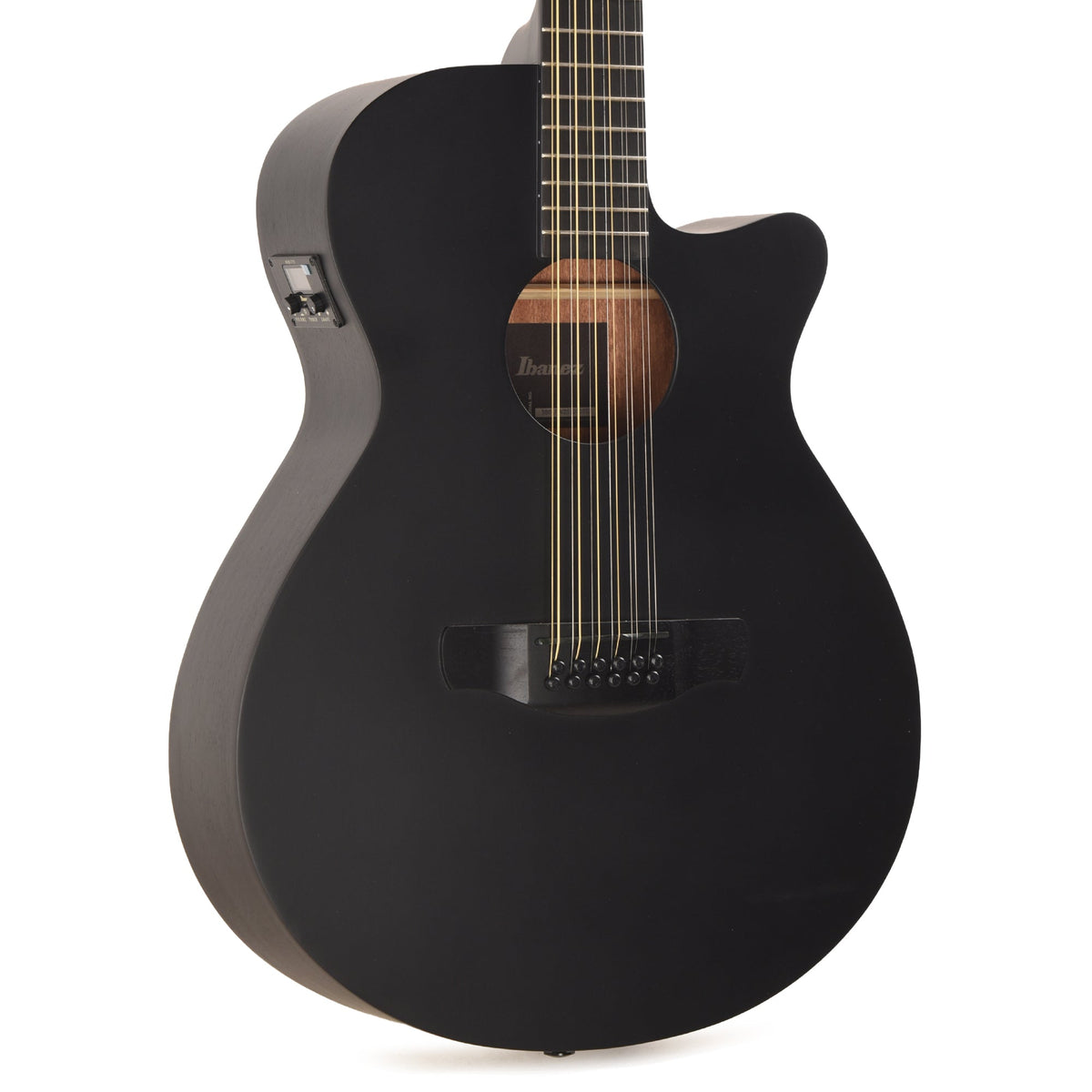 Ibanez AEG1221BOT AEG 12-String Acoustic-Electric Guitar Black Out - MusicMarket