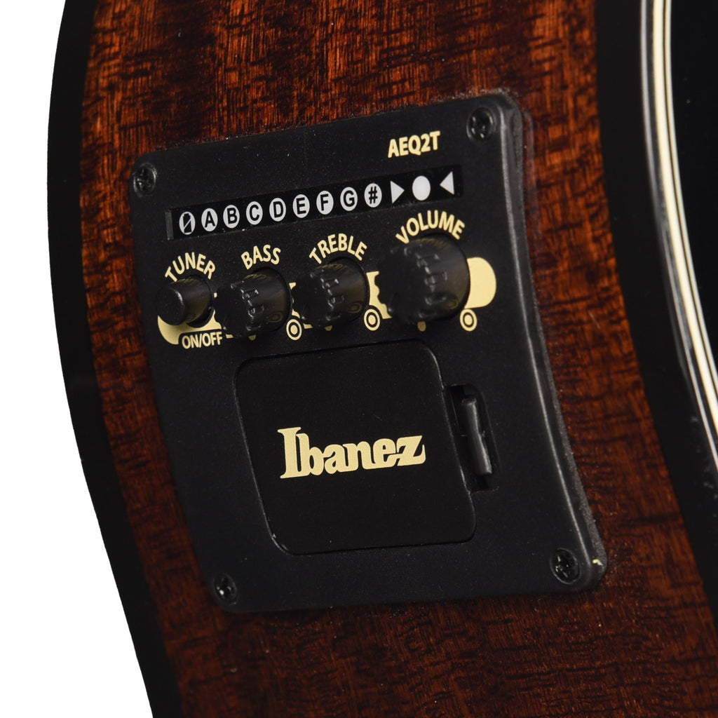 Ibanez AEWC16QATLH AEWC Acoustic-Electric Guitar Transparent Blue Sunburst High Gloss - View 8 | MusicMarket