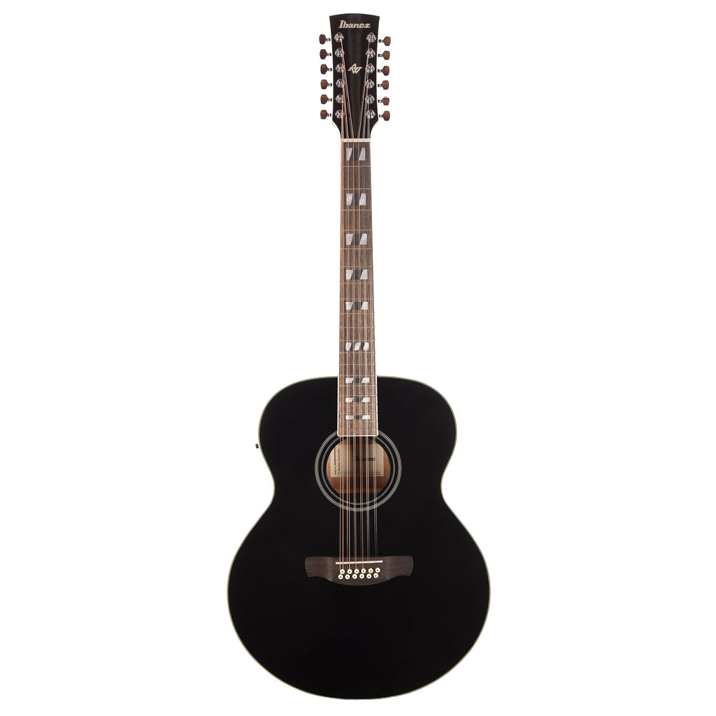 Ibanez AJ7012M1EBK Jumbo 12-String Acoustic-Electric Guitar Black High Gloss - View 4 | MusicMarket