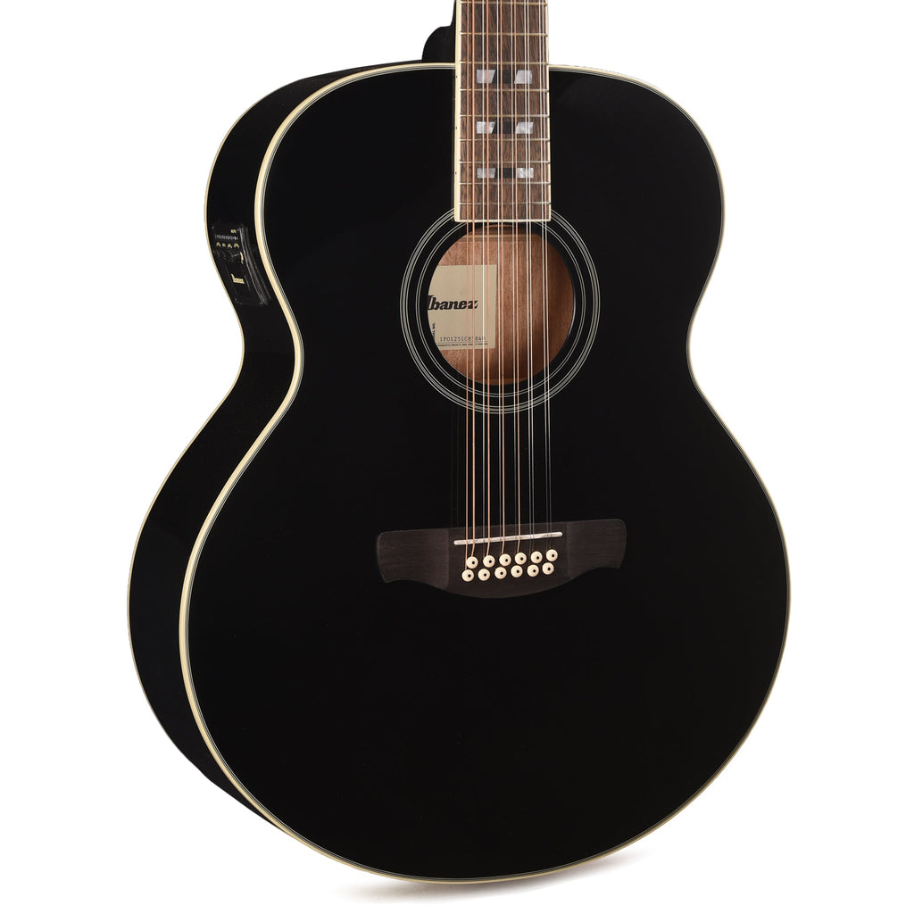 Ibanez AJ7012M1EBK Jumbo 12-String Acoustic-Electric Guitar Black High Gloss - MusicMarket