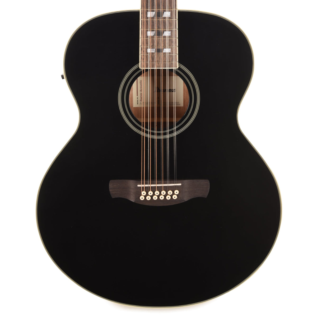 Ibanez AJ7012M1EBK Jumbo 12-String Acoustic-Electric Guitar Black High Gloss - View 2 | MusicMarket