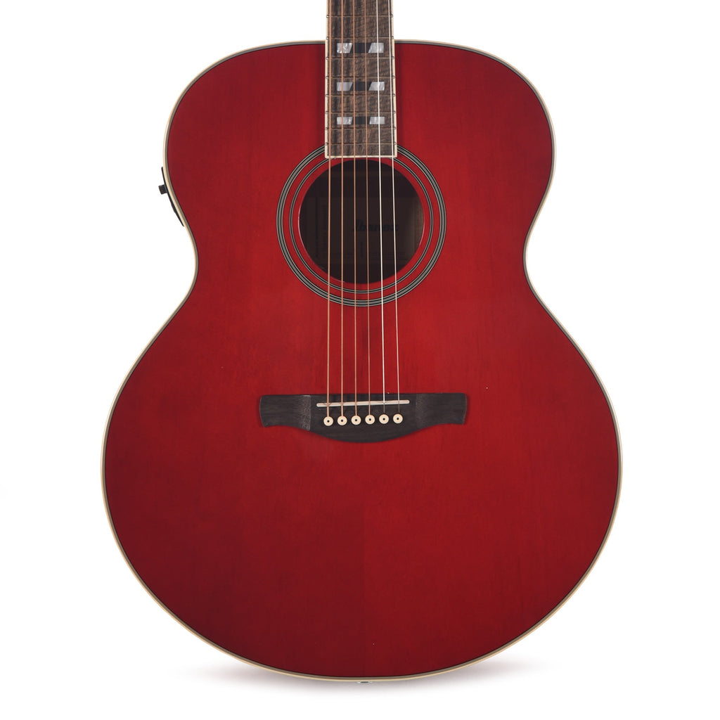 Ibanez AJ70M1EWR Jumbo Acoustic-Electric Guitar Wine Red High Gloss - View 2 | MusicMarket