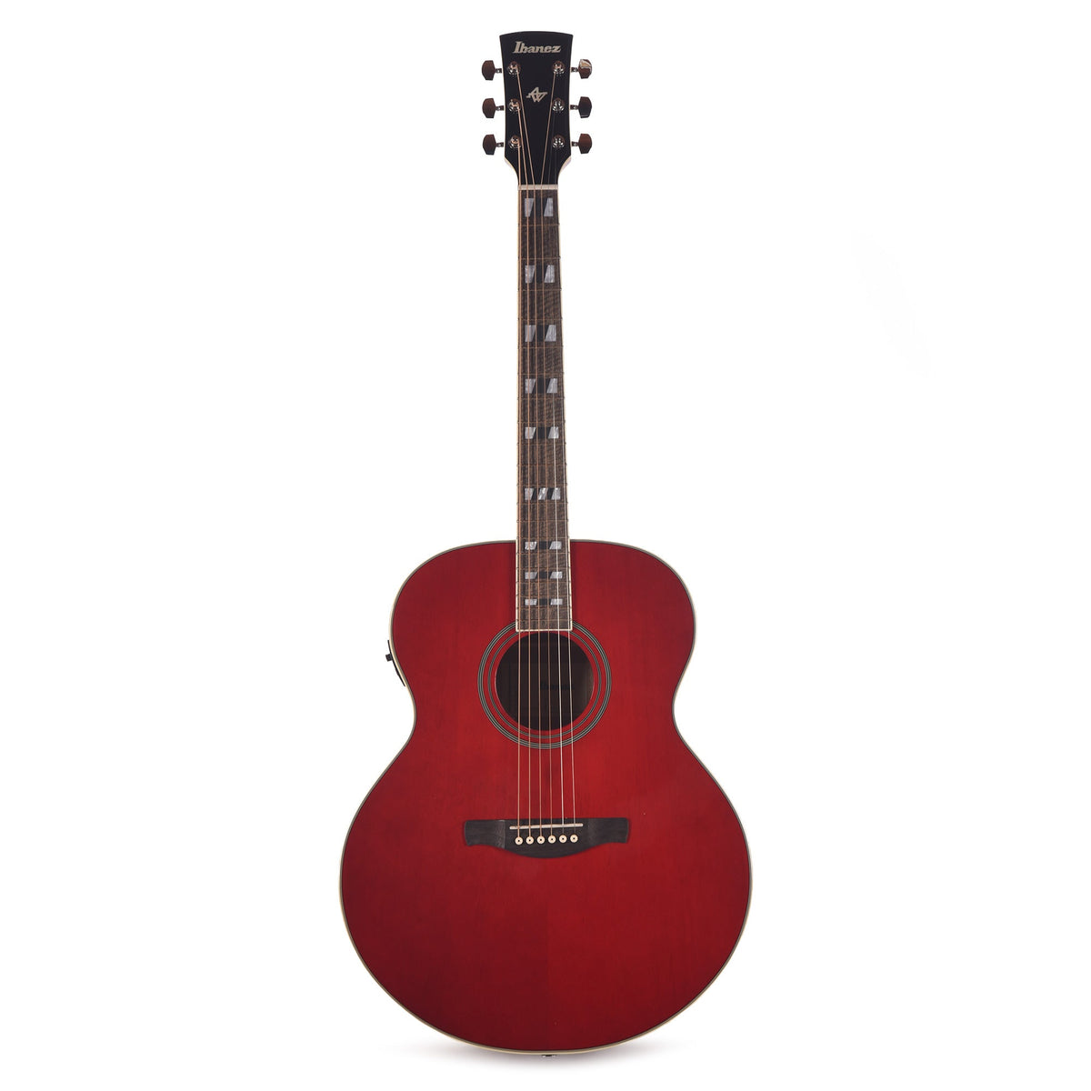 Ibanez AJ70M1EWR Jumbo Acoustic-Electric Guitar Wine Red High Gloss - View 4 | MusicMarket