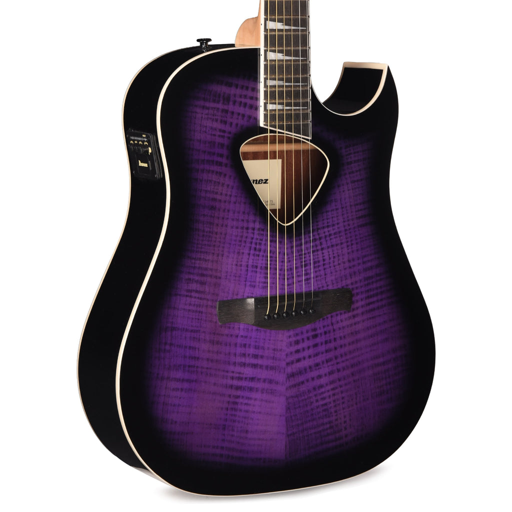 Ibanez ALT50FATVT Altstar Acoustic-Electric Guitar Transparent Violet Sunburst High Gloss - MusicMarket