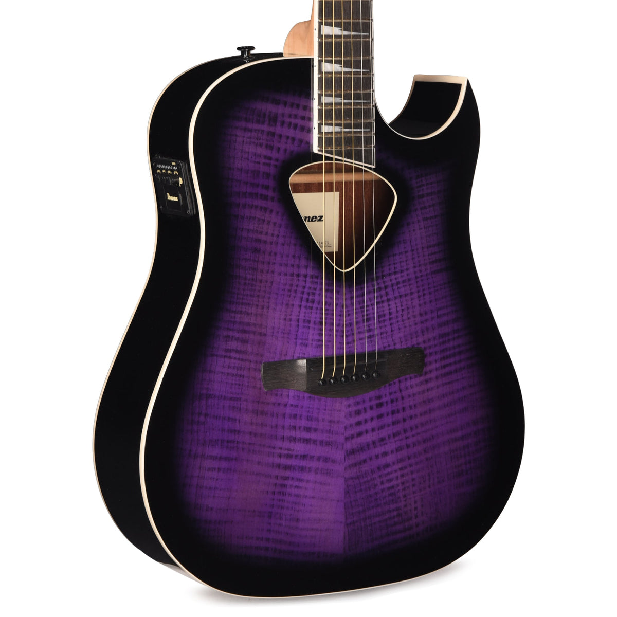 Ibanez ALT50FATVT Altstar Acoustic-Electric Guitar Transparent Violet Sunburst High Gloss - MusicMarket