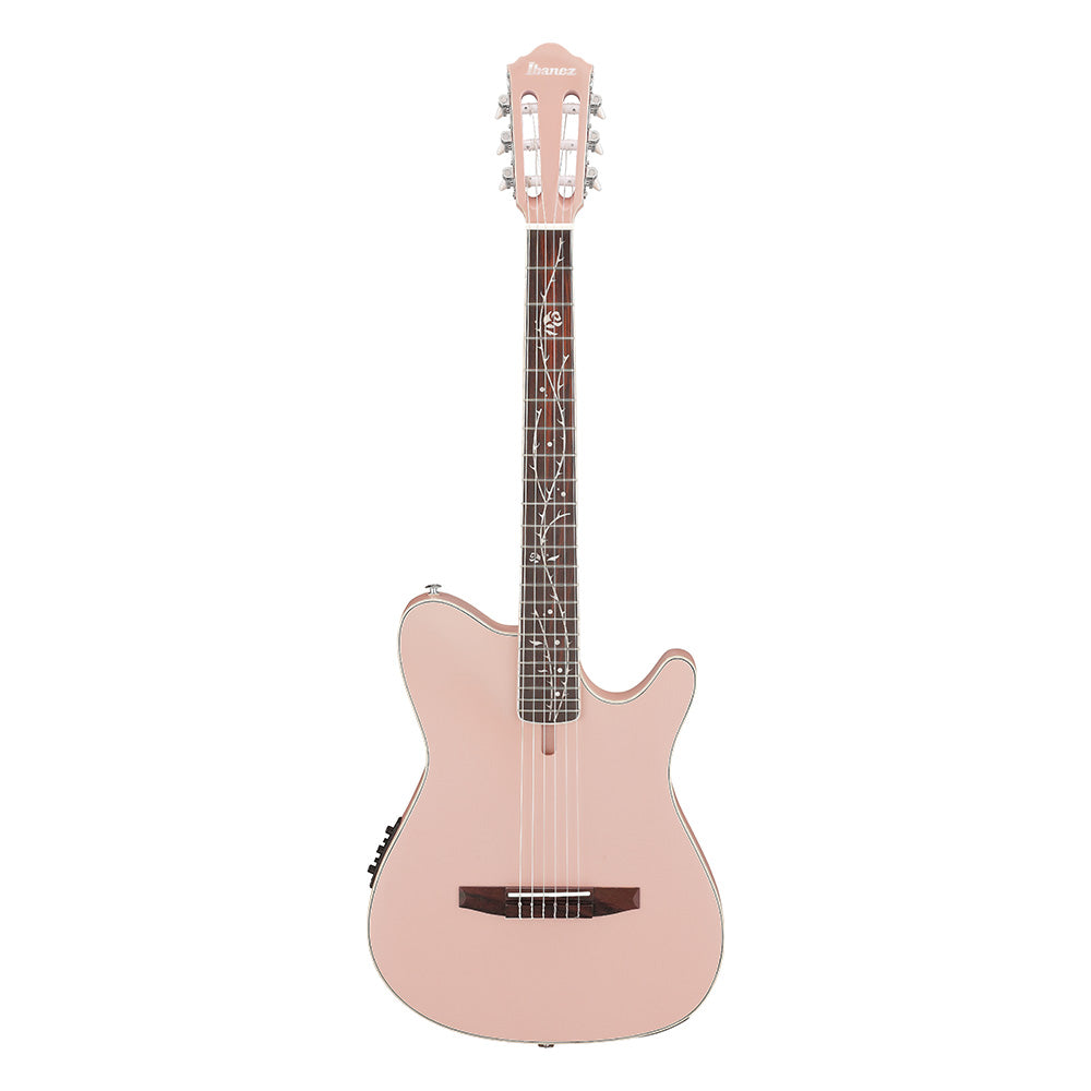 Ibanez TOD10NPAF Tim Henson Signature FRH Acoustic-Electric Guitar Pearl Pink Flat - View 2 | MusicMarket