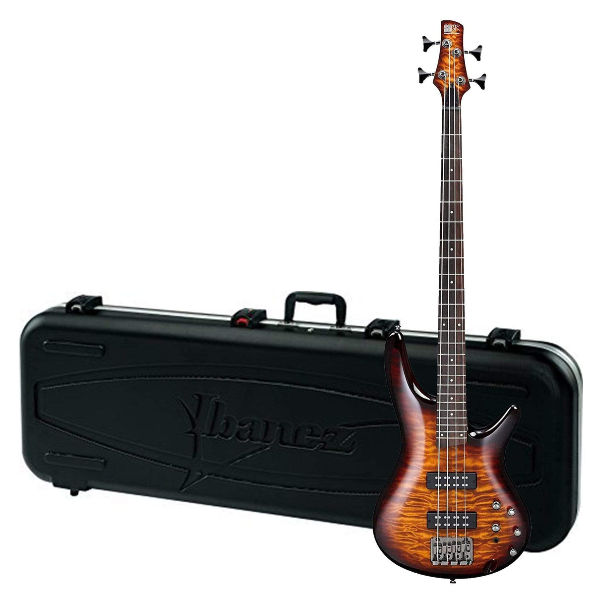 Ibanez SR400EQM 4 String Dragon Eye Burst and MB300C Case Bundle - MusicMarket