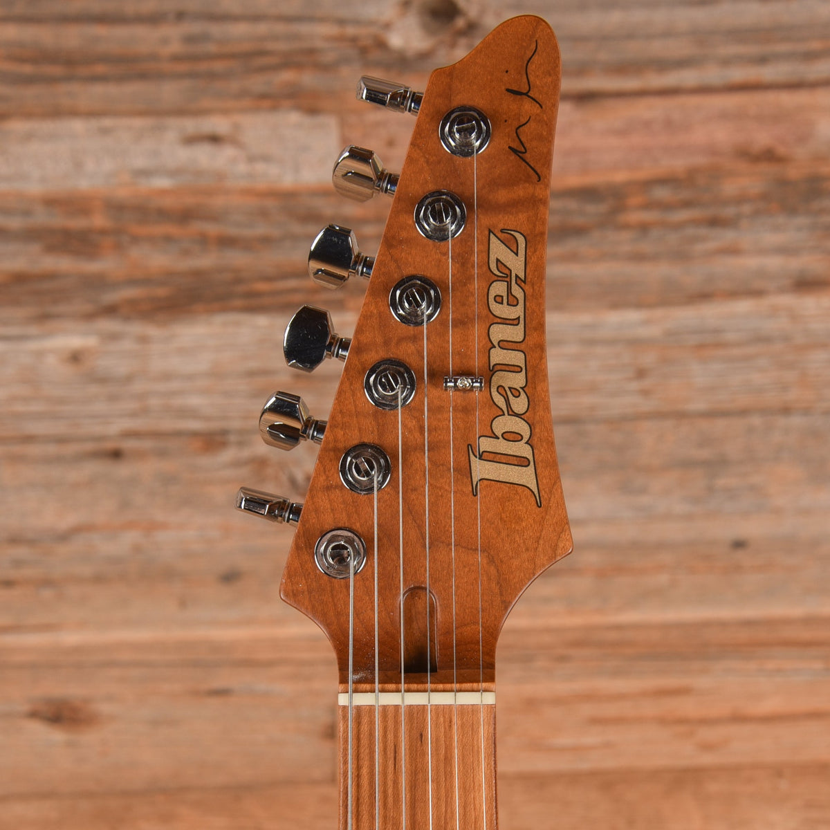 Ibanez MM1 Martin Miller Signature Transparent Aqua Blue 2023 - View 6 | MusicMarket