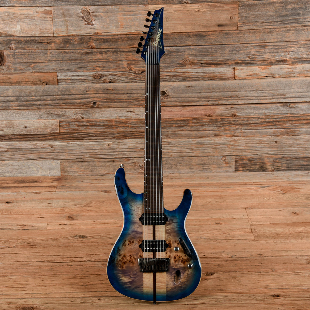 Ibanez S1027PBF Cerulean Blue Burst - View 4 | MusicMarket