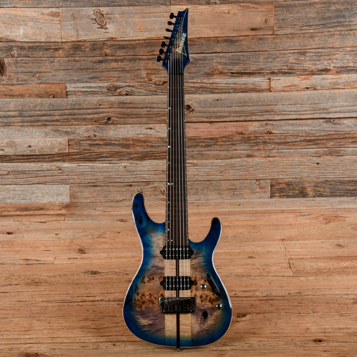 Ibanez S1027PBF Cerulean Blue Burst - View 4 | MusicMarket