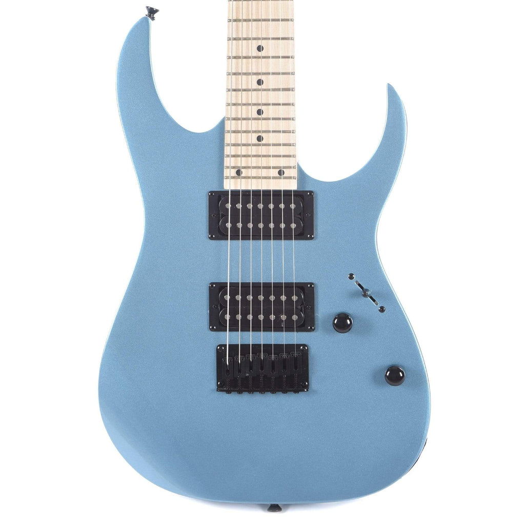 Ibanez GRG7221M 7-String Metallic Light Blue Bundle w/ Ibanez Gig Bag, Stand, Tuner and Strap - View 2 | MusicMarket