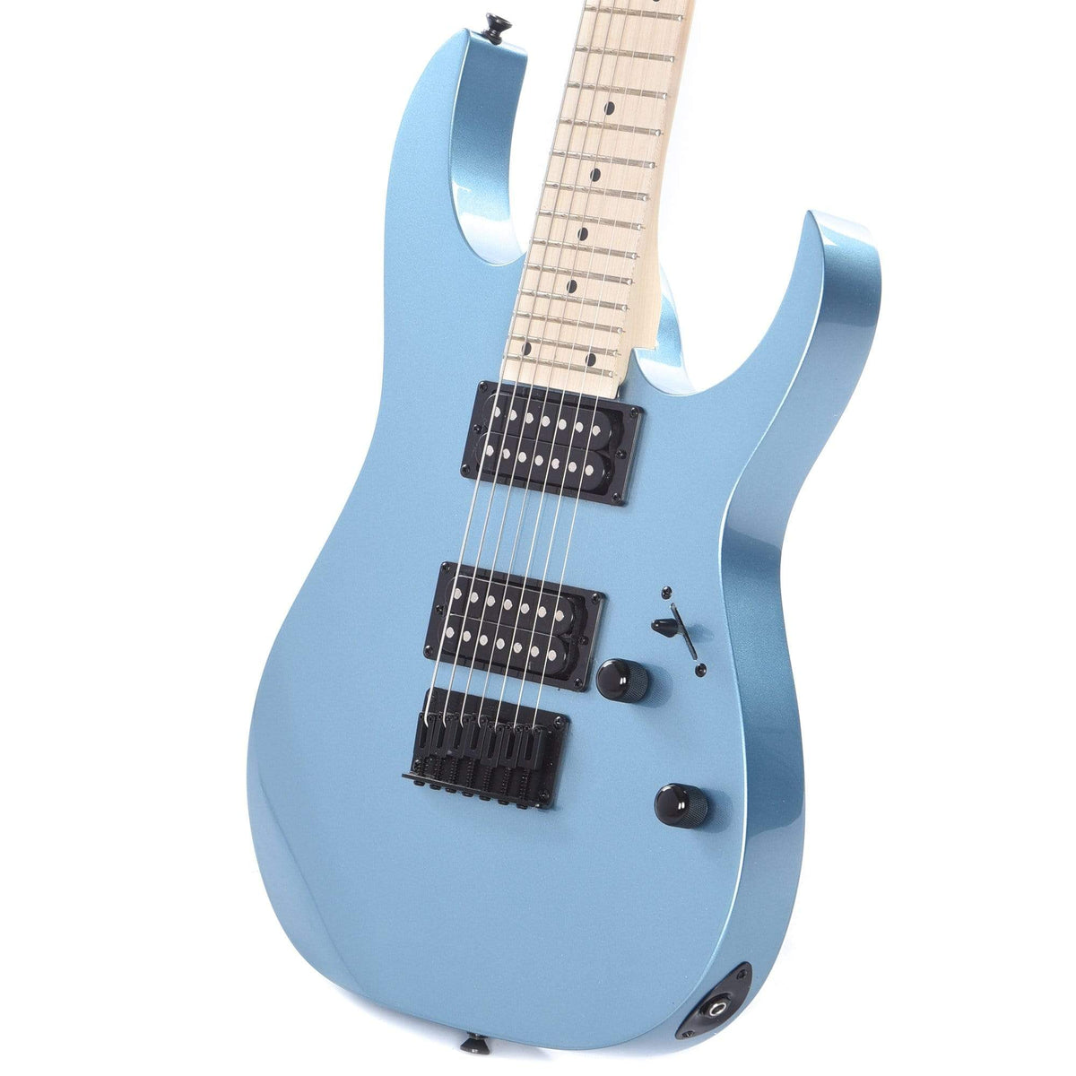Ibanez GRG7221M 7-String Metallic Light Blue Bundle w/ Ibanez Gig Bag, Stand, Tuner and Strap - View 3 | MusicMarket